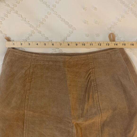 Leather Suede Skirt Ladies Size 12 Kmart NOS Beautiful Brown Sexy Kathy Ireland - Picture 5 of 6